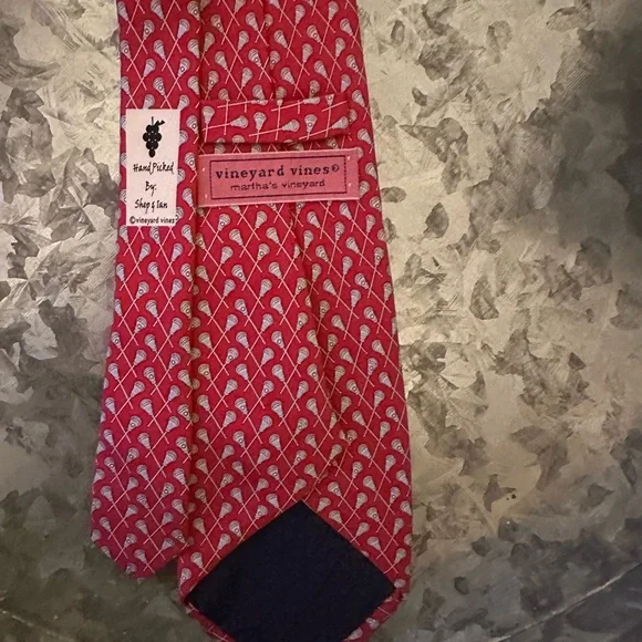 Vineyard Vines LACROSSE  Patterned tie. Red/White. Men’s - Picture 5 of 6
